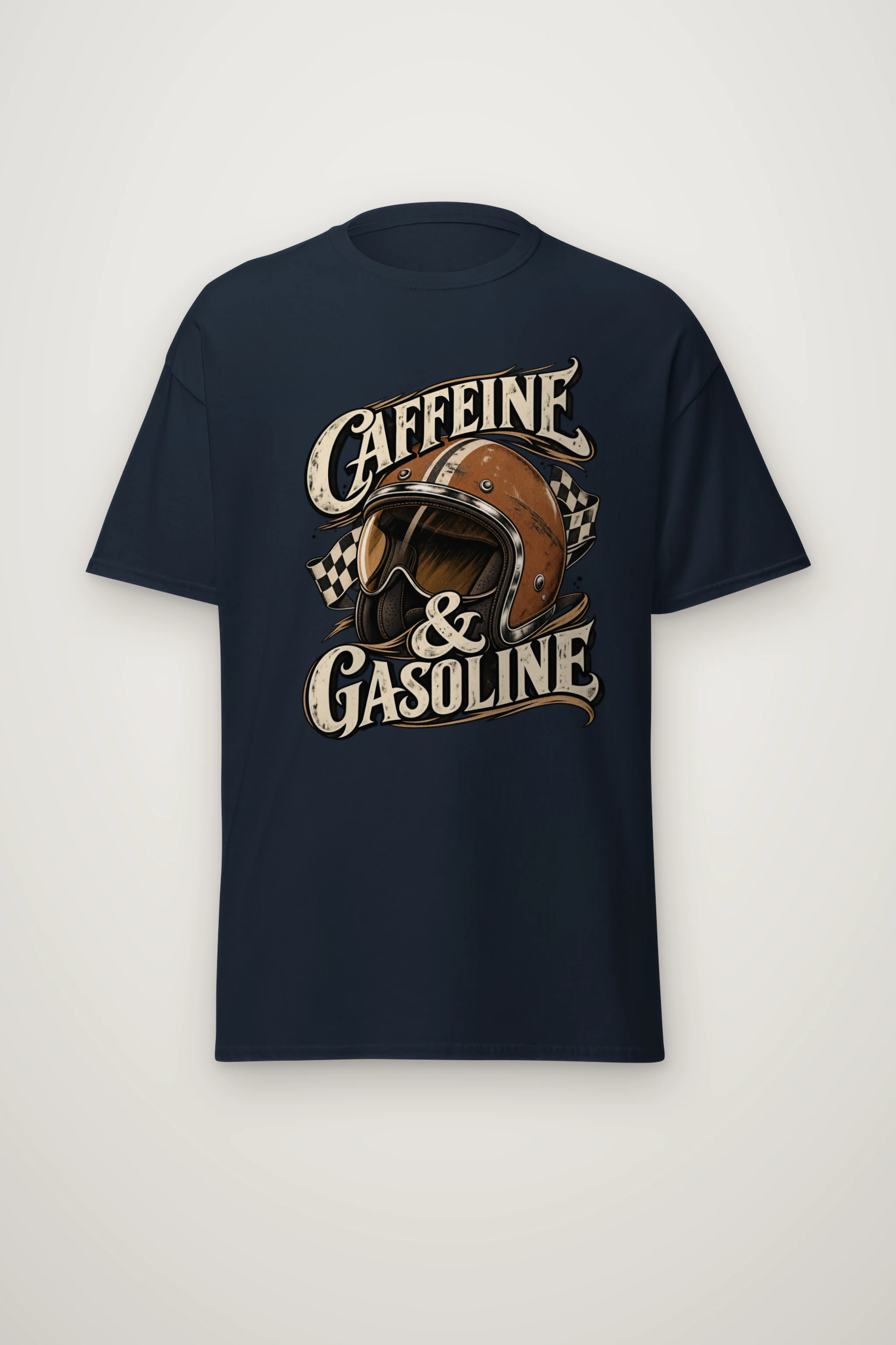 "Caffeine & Gasoline" Heavyweight Unisex Crewneck T-shirt