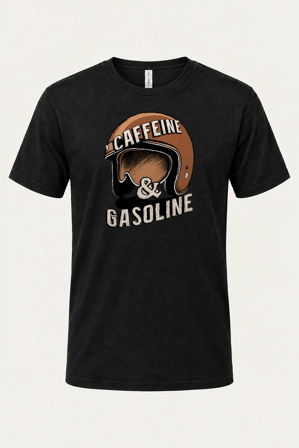 "Caffeine & Gasoline" Heavyweight Unisex Crewneck T-shirt | Gildan 5000