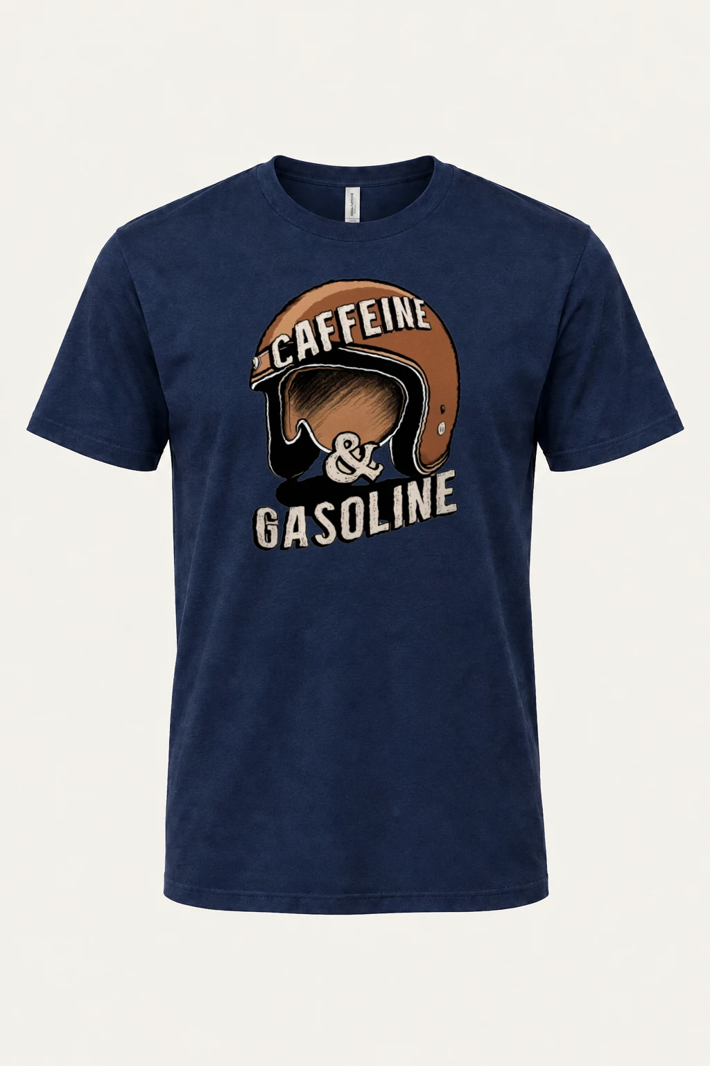 "Caffeine & Gasoline" Heavyweight Unisex Crewneck T-shirt | Gildan 5000