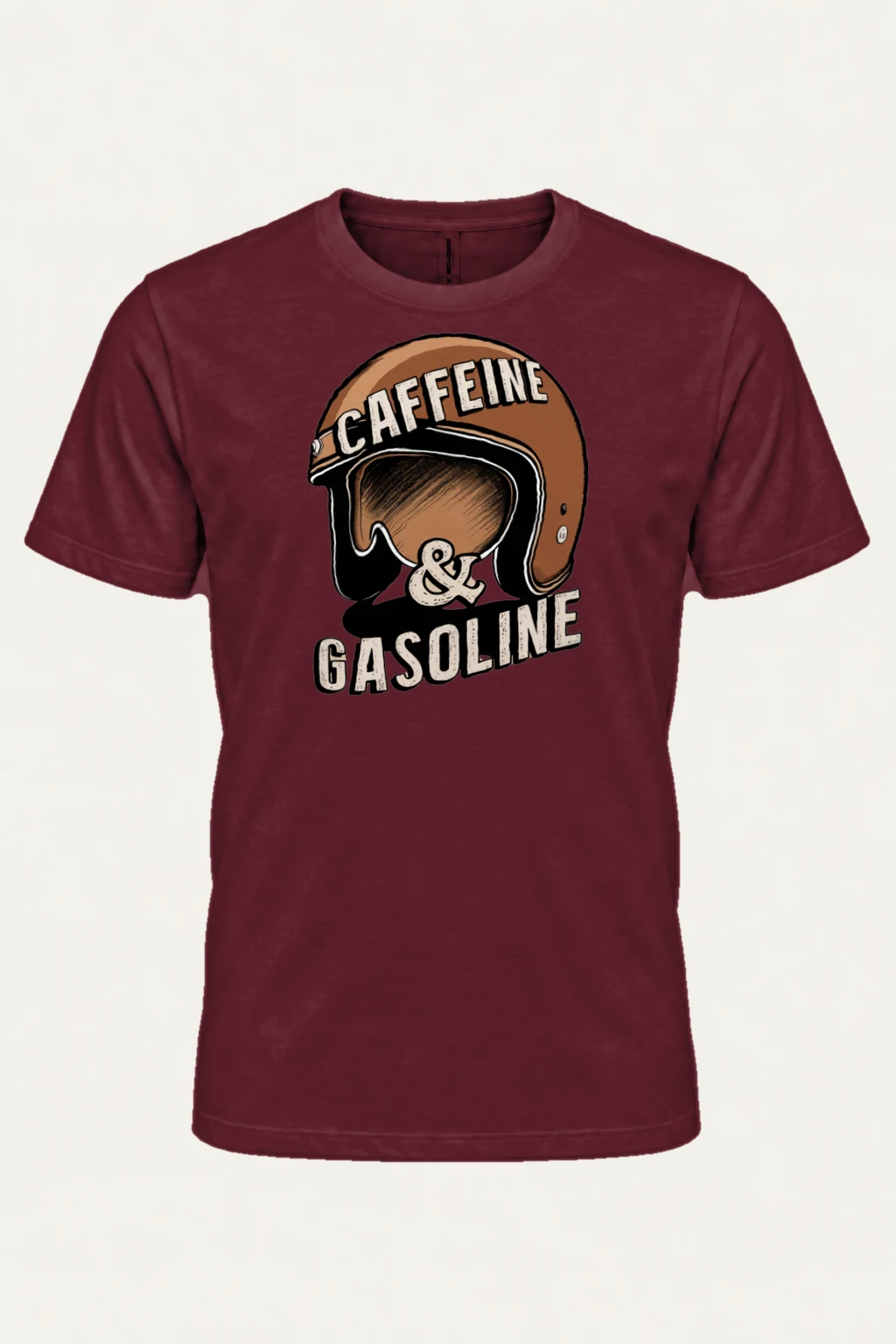 "Caffeine & Gasoline" Heavyweight Unisex Crewneck T-shirt | Gildan 5000