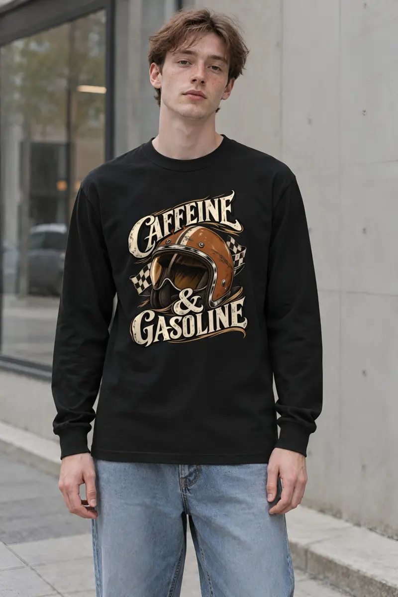 "Caffeine & Gasoline" Unisex Longsleeve T-shirt