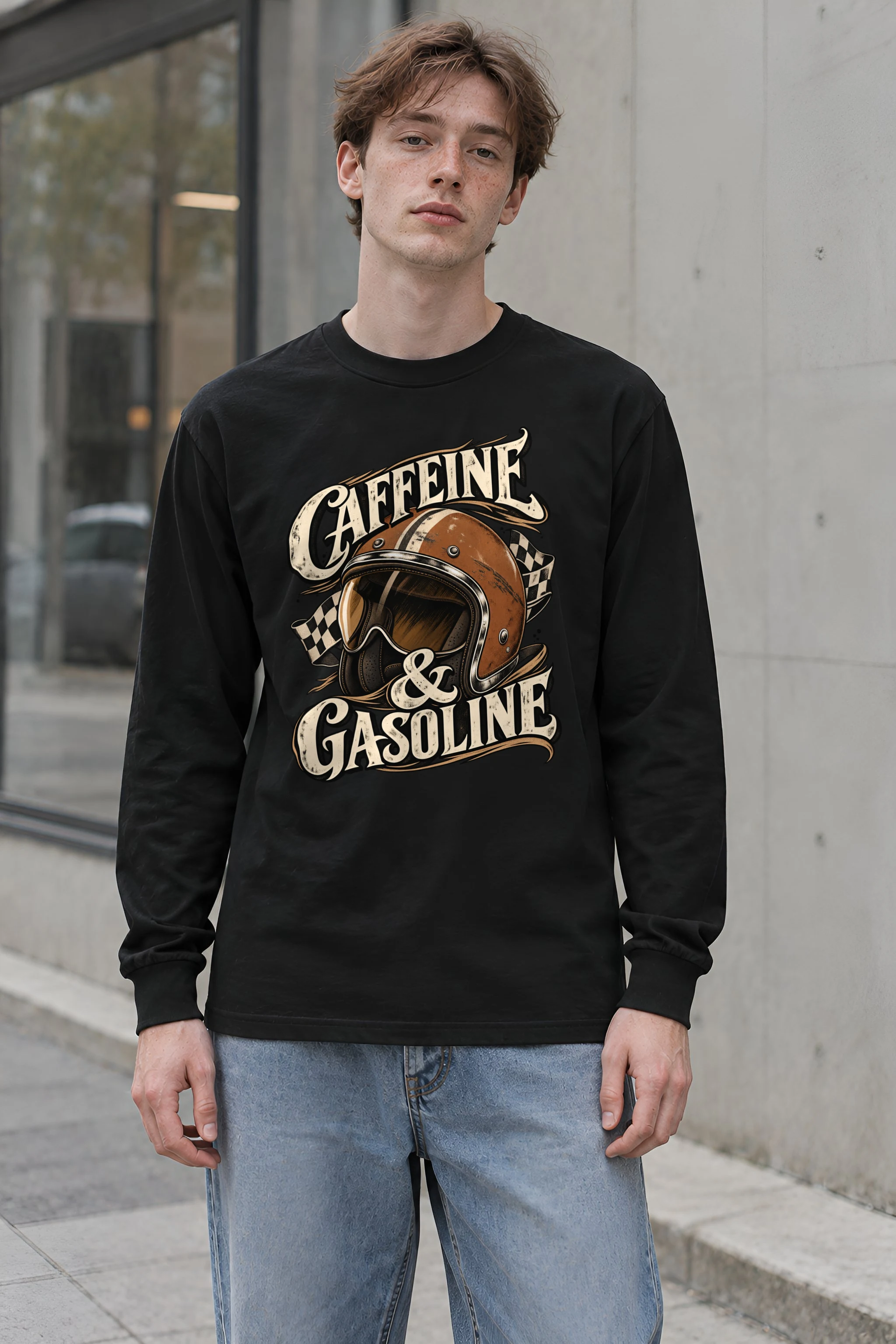 "Caffeine & Gasoline" Unisex Longsleeve T-shirt