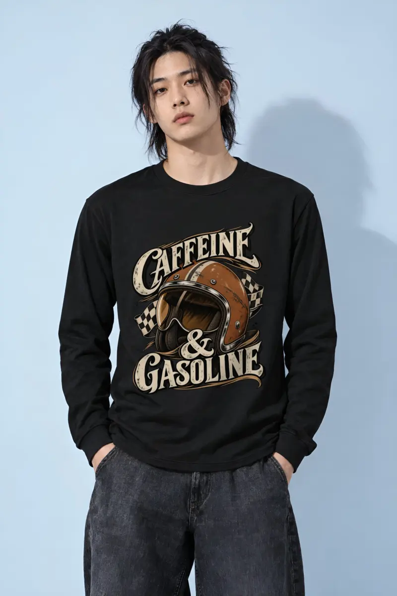 "Caffeine & Gasoline" Unisex Longsleeve T-shirt