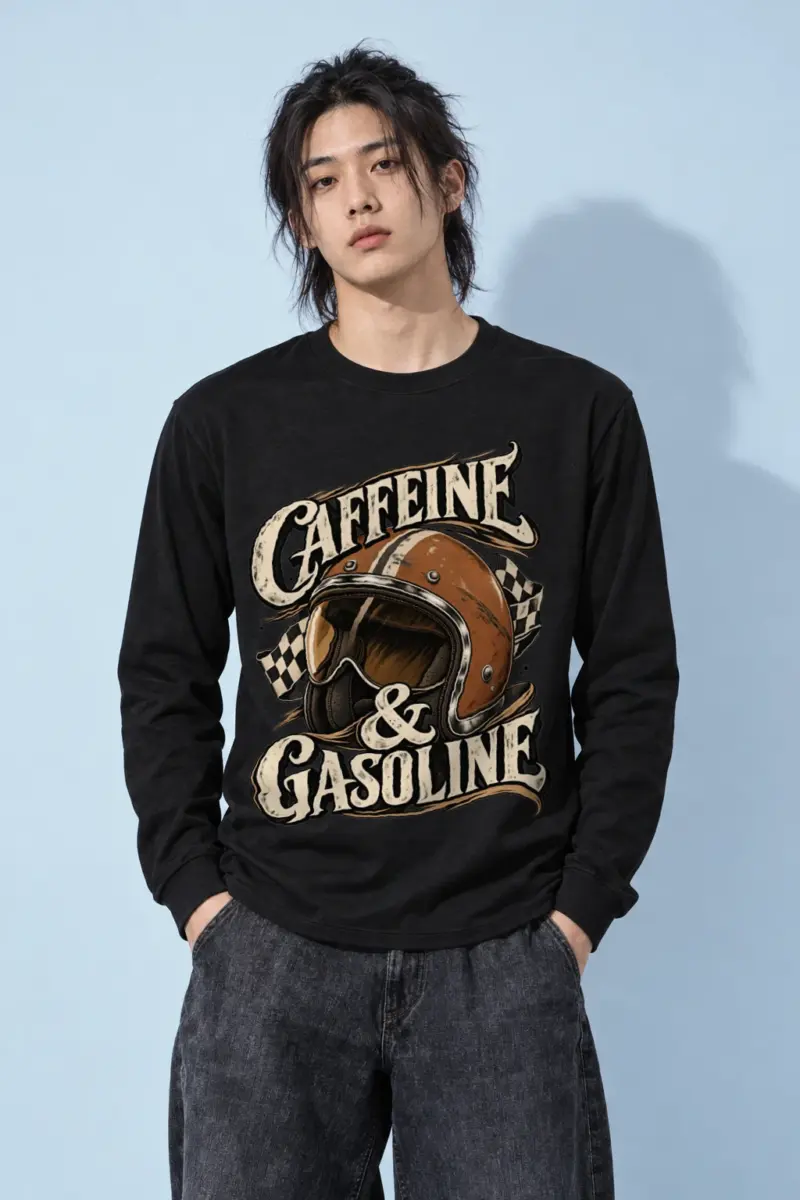"Caffeine & Gasoline" Unisex Longsleeve T-shirt