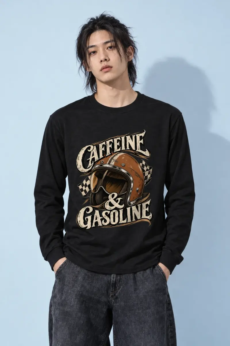 "Caffeine & Gasoline" Unisex Longsleeve T-shirt