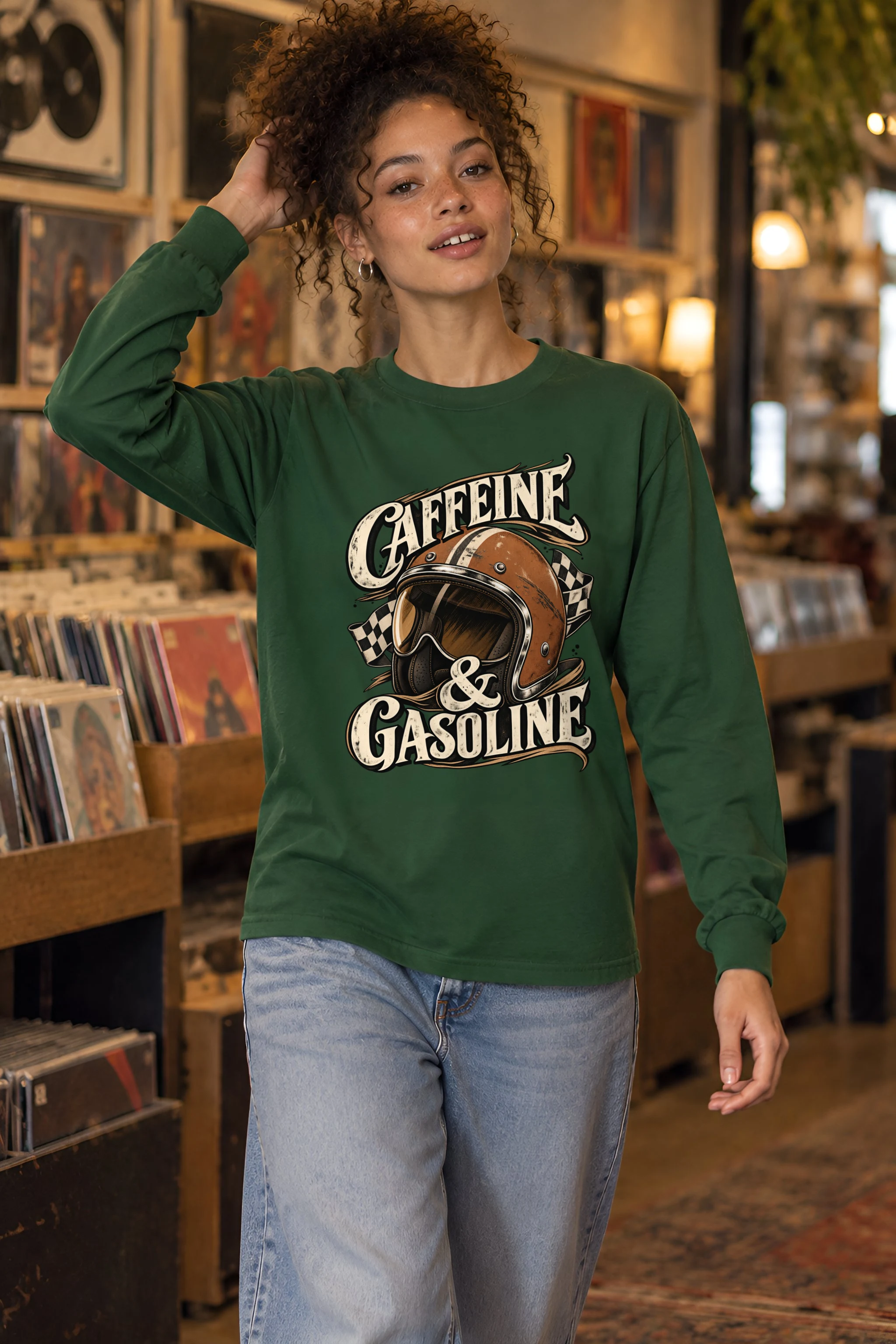 "Caffeine & Gasoline" Unisex Longsleeve T-shirt
