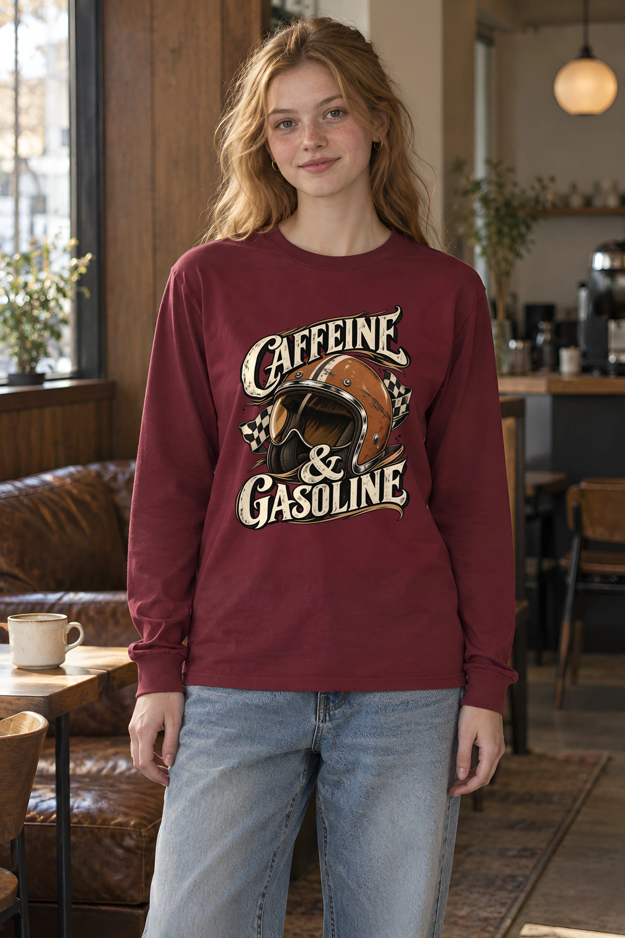 "Caffeine & Gasoline" Unisex Longsleeve T-shirt