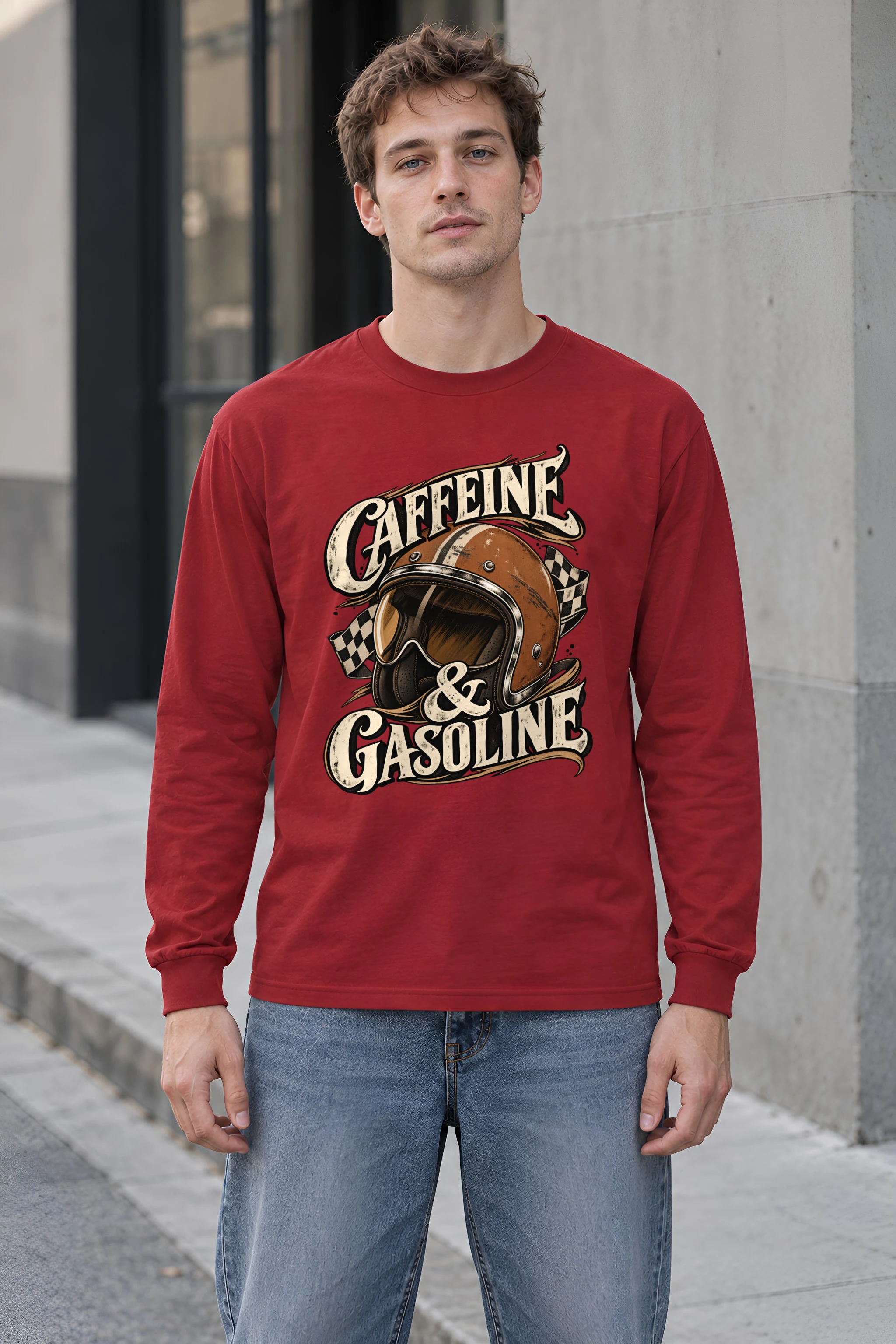 "Caffeine & Gasoline" Unisex Longsleeve T-shirt