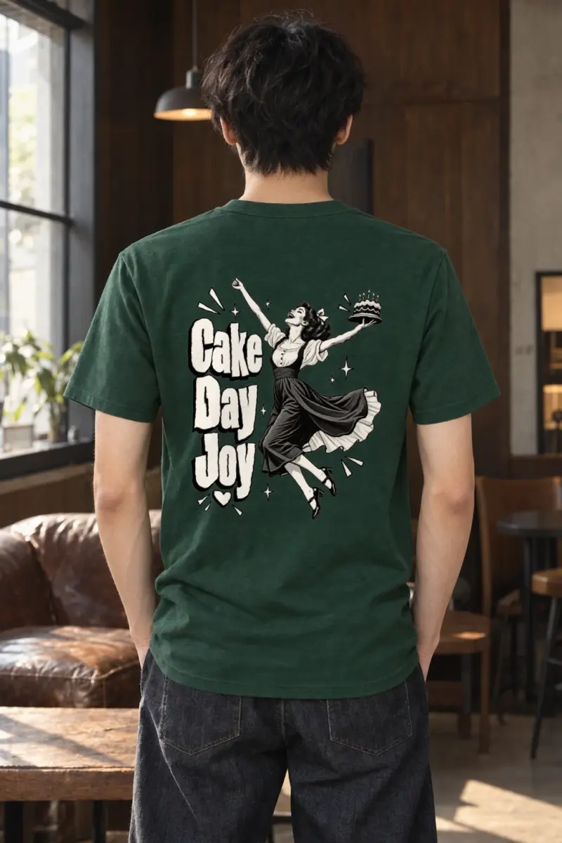 "Cake Day Joy" Heavyweight Unisex Crewneck T-shirt