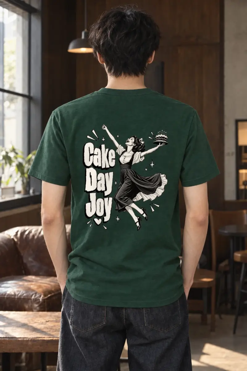 "Cake Day Joy" Heavyweight Unisex Crewneck T-shirt