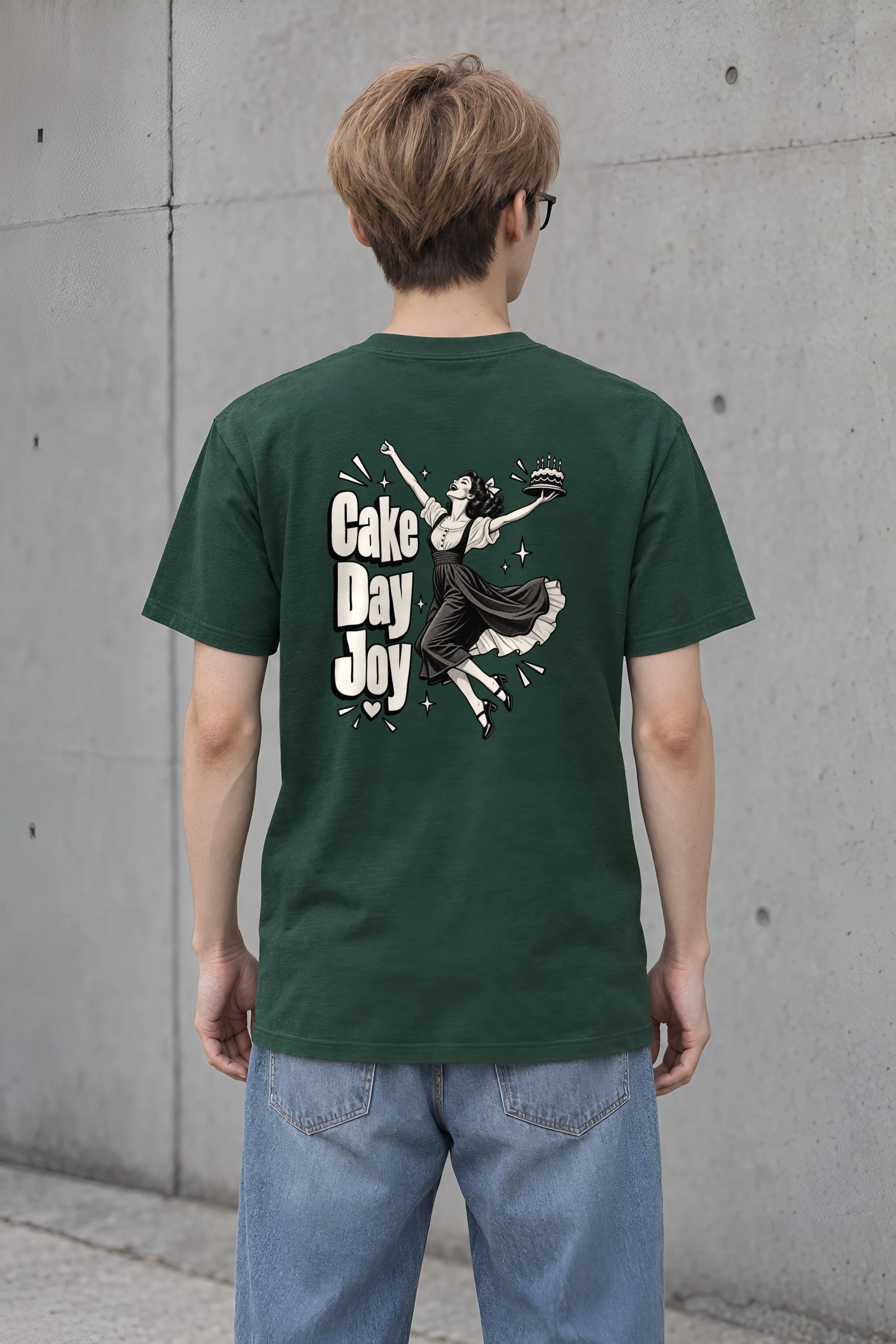 "Cake Day Joy" Heavyweight Unisex Crewneck T-shirt