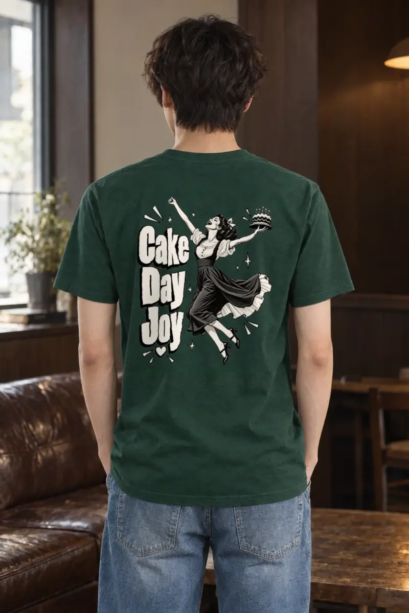 "Cake Day Joy" Heavyweight Unisex Crewneck T-shirt | Gildan 5000