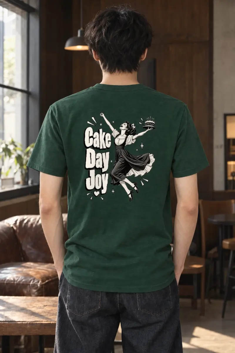 "Cake Day Joy" Heavyweight Unisex Crewneck T-shirt
