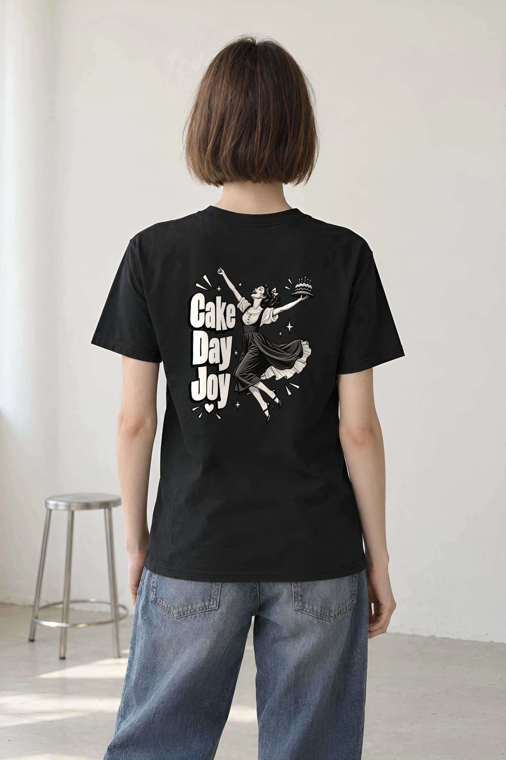 "Cake Day Joy" Heavyweight Unisex Crewneck T-shirt