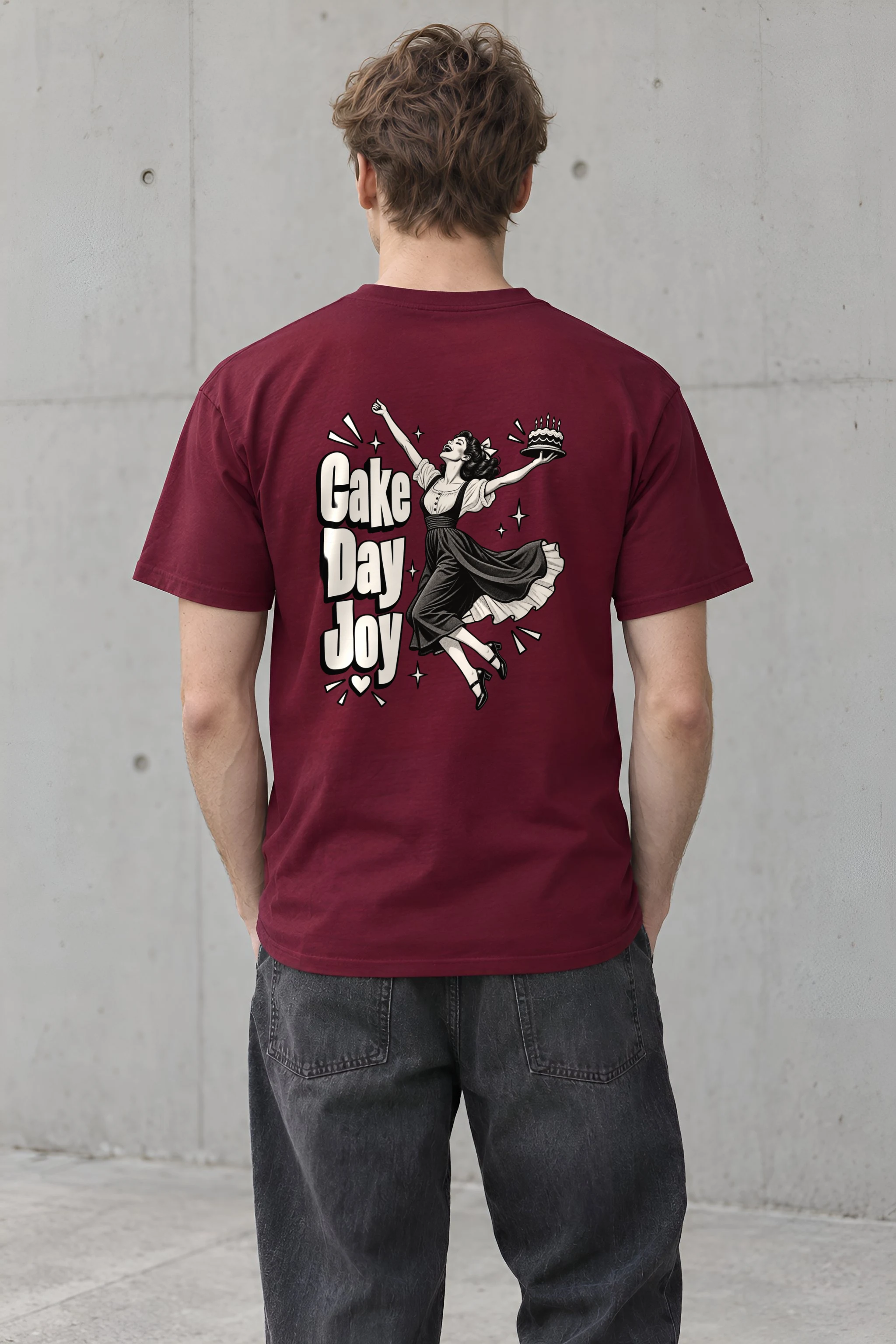 "Cake Day Joy" Heavyweight Unisex Crewneck T-shirt
