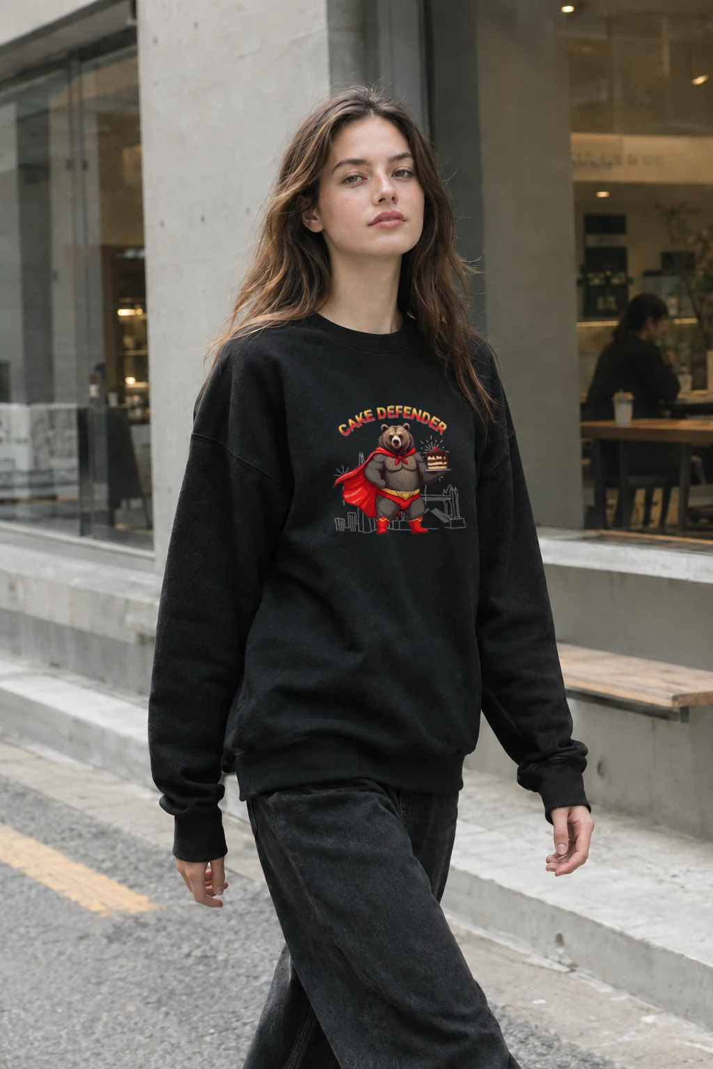 "Cake Defender" Heavy Blend Unisex Crewneck Sweatshirt | Gildan 18000