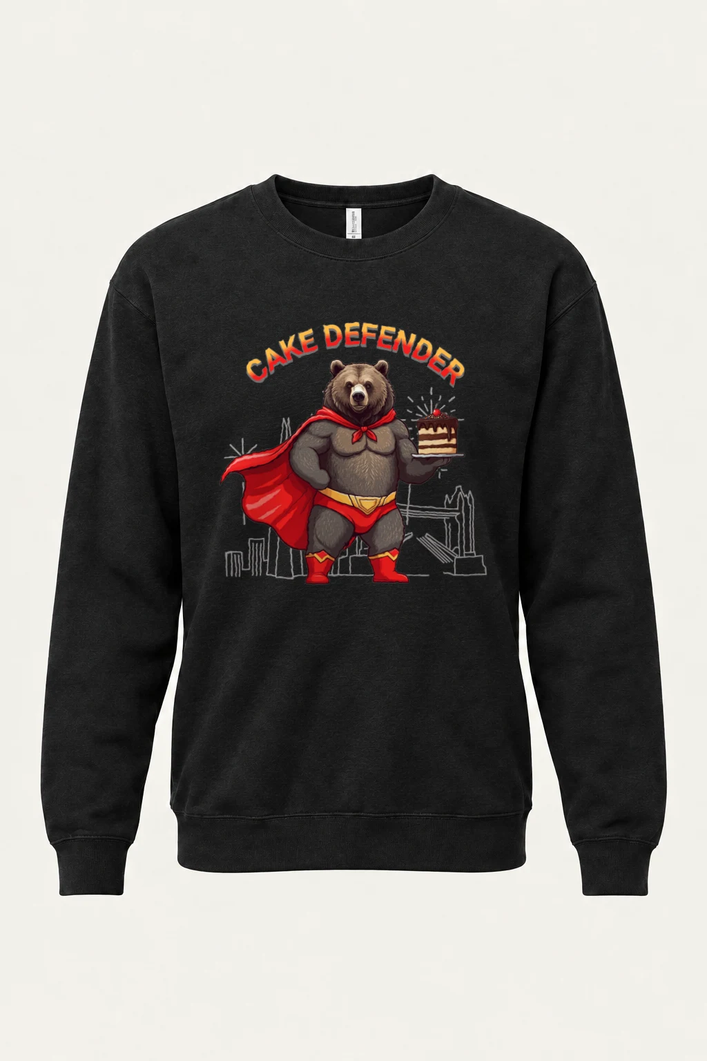 "Cake Defender" Heavy Blend Unisex Crewneck Sweatshirt | Gildan 18000