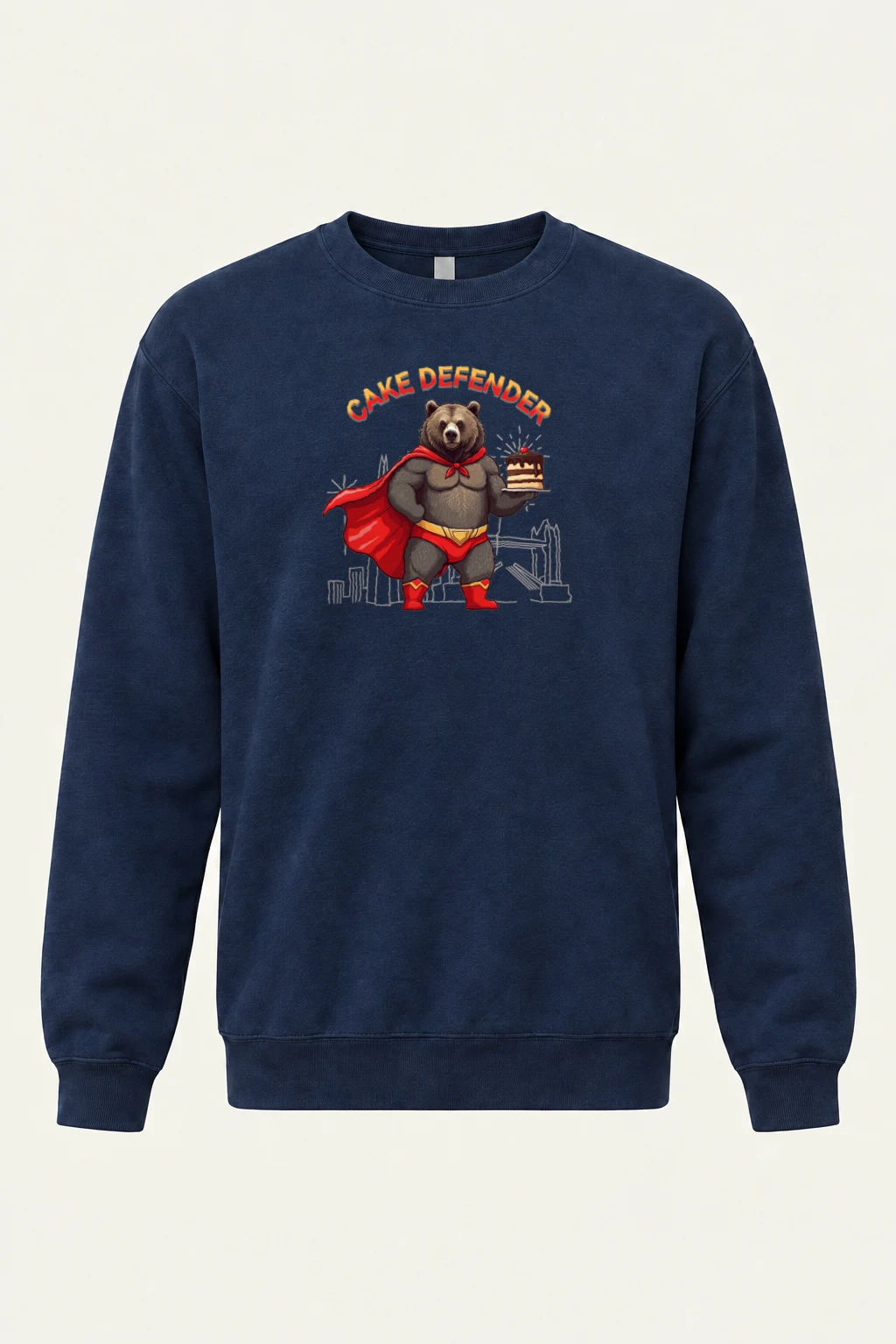 "Cake Defender" Heavy Blend Unisex Crewneck Sweatshirt | Gildan 18000