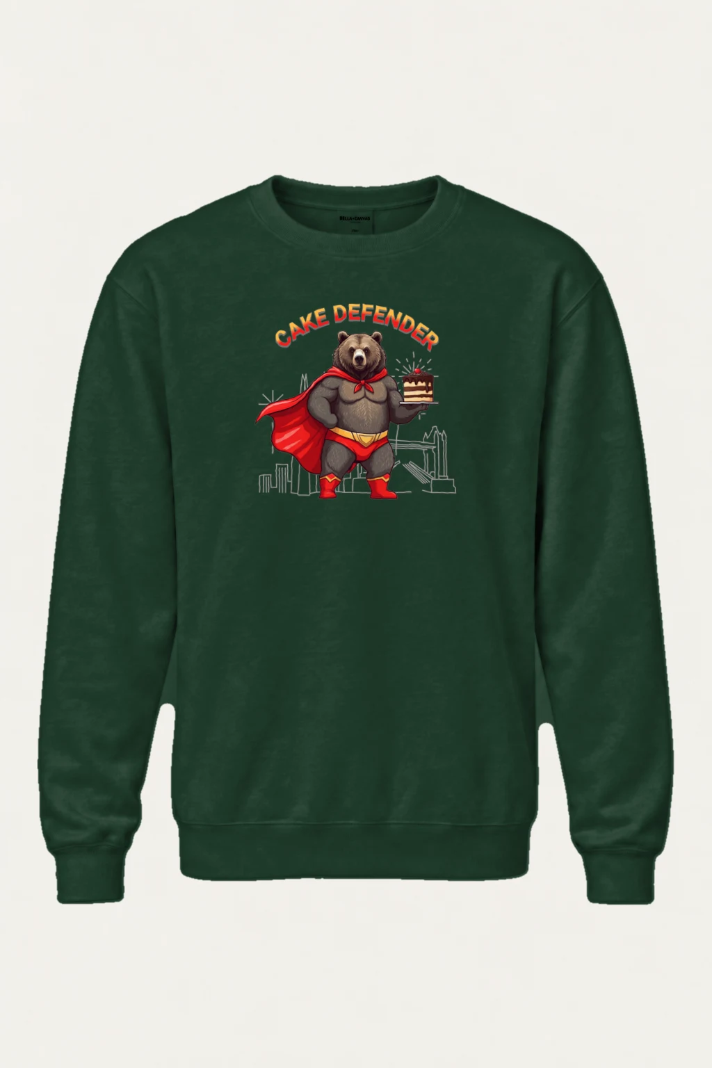 "Cake Defender" Heavy Blend Unisex Crewneck Sweatshirt | Gildan 18000