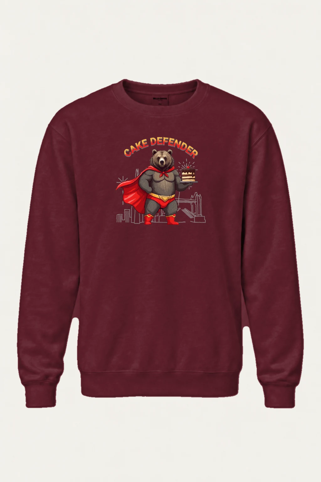 "Cake Defender" Heavy Blend Unisex Crewneck Sweatshirt | Gildan 18000