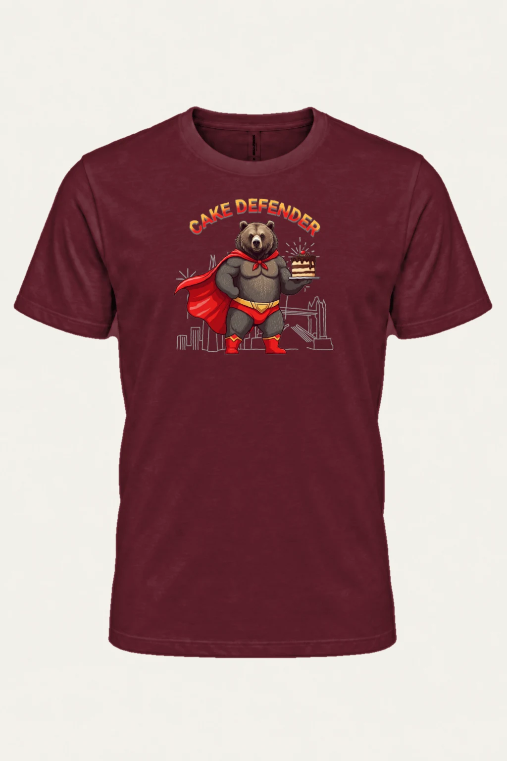 "Cake Defender" Heavyweight Unisex Crewneck T-shirt | Gildan 5000