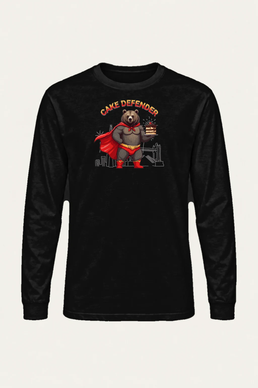 "Cake Defender" Unisex Longsleeve T-shirt | Gildan 2400