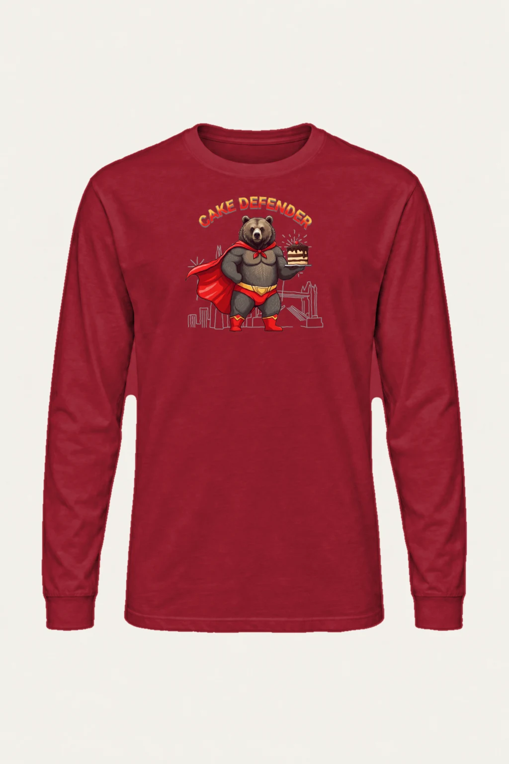 "Cake Defender" Unisex Longsleeve T-shirt | Gildan 2400