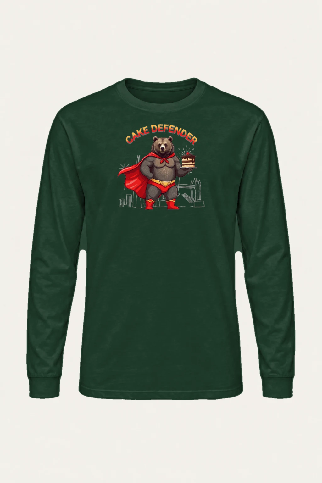 "Cake Defender" Unisex Longsleeve T-shirt | Gildan 2400