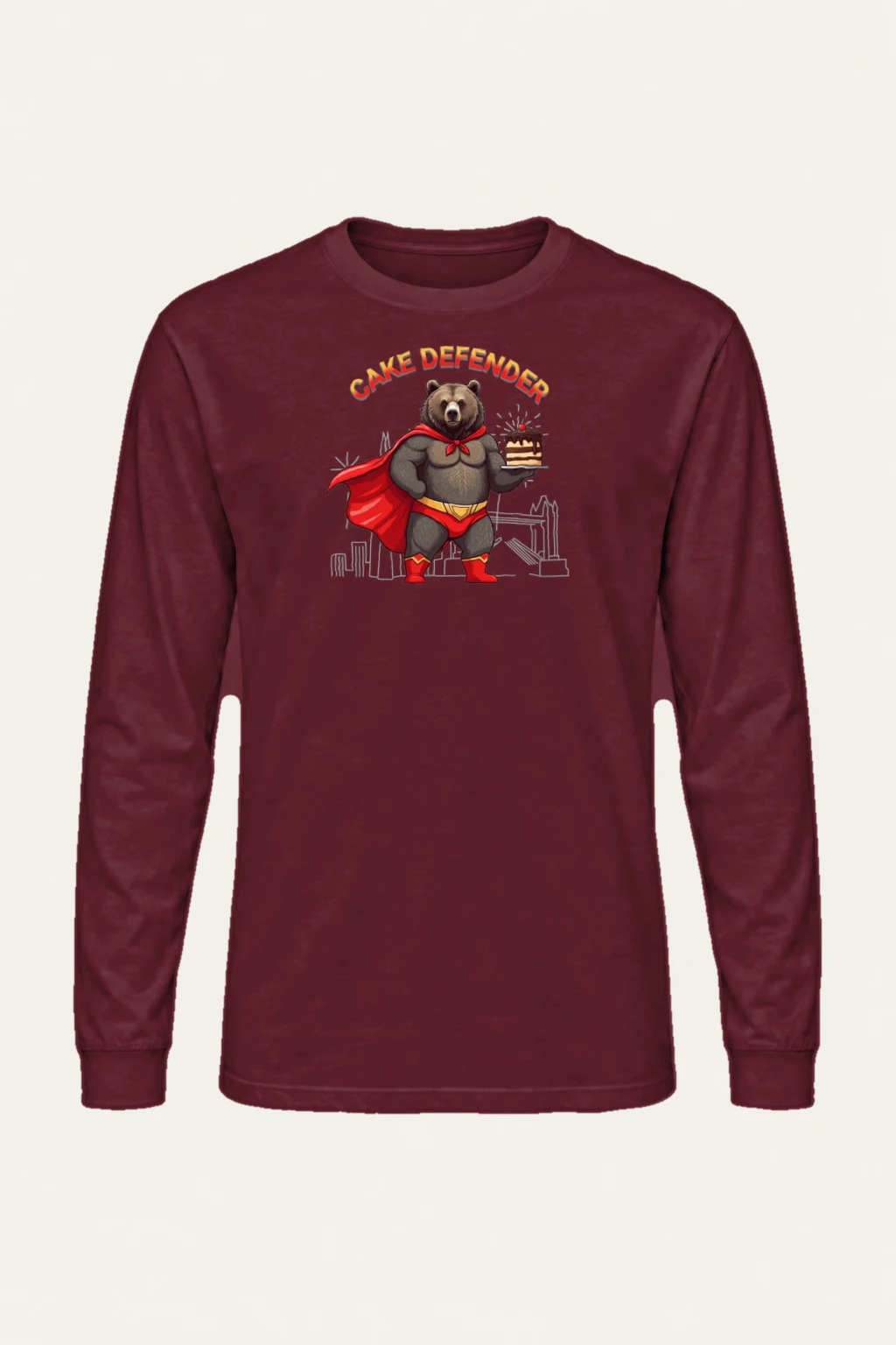 "Cake Defender" Unisex Longsleeve T-shirt | Gildan 2400