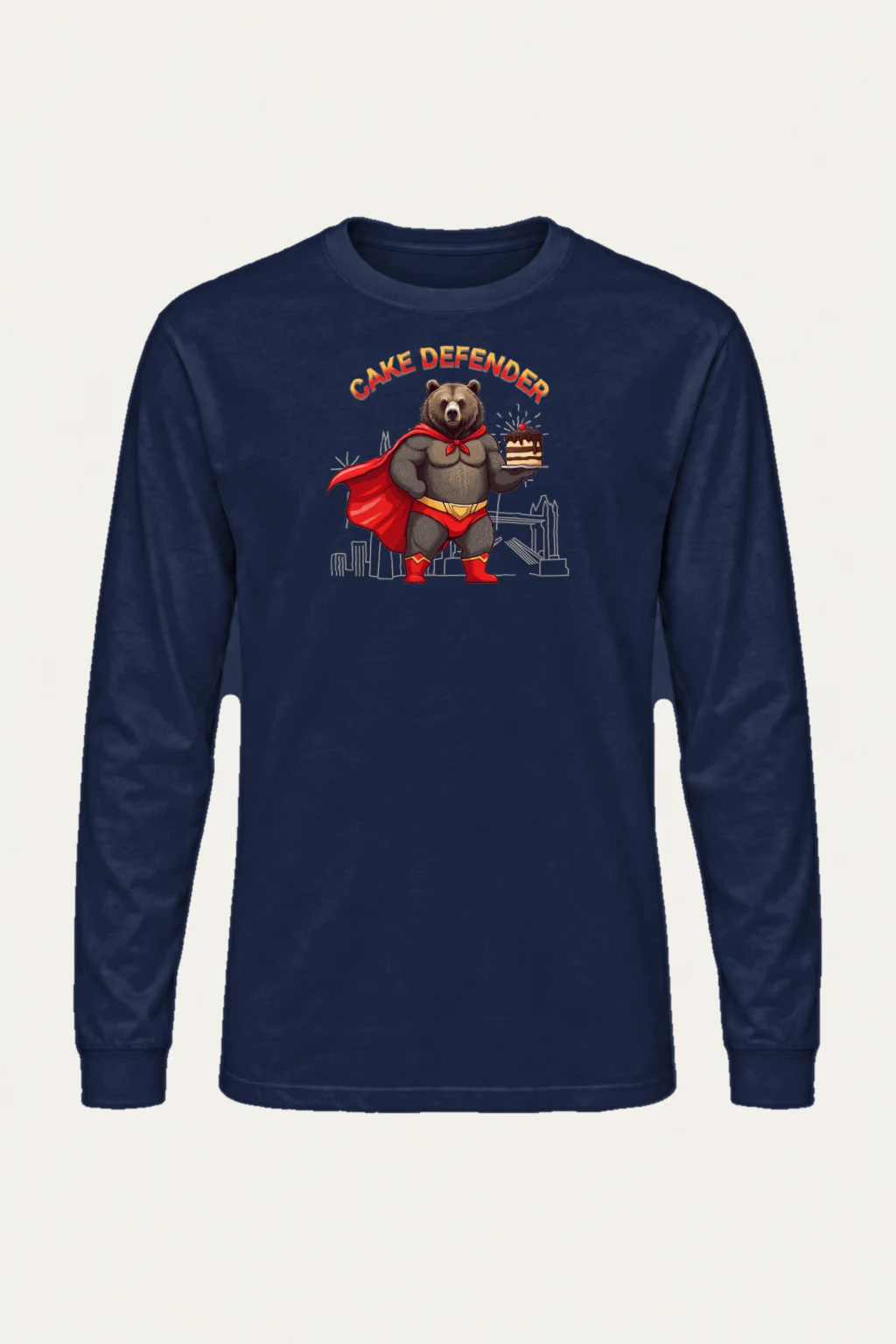 "Cake Defender" Unisex Longsleeve T-shirt | Gildan 2400
