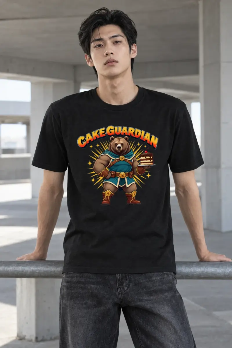 "Cakeguardian Bear" Heavyweight Unisex Crewneck T-shirt