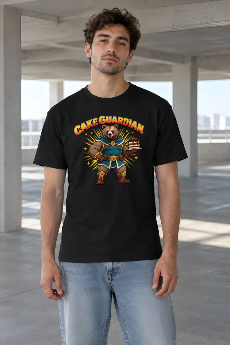 "Cakeguardian Bear" Heavyweight Unisex Crewneck T-shirt