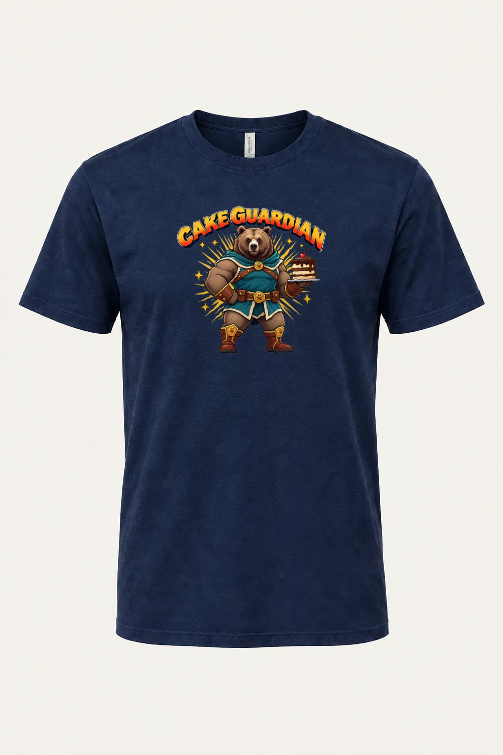 "Cakeguardian Bear" Heavyweight Unisex Crewneck T-shirt | Gildan 5000