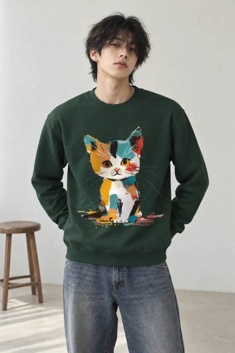 "Calico Color Study" Heavy Blend Unisex Crewneck Sweatshirt