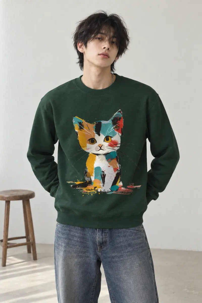 "Calico Color Study" Heavy Blend Unisex Crewneck Sweatshirt