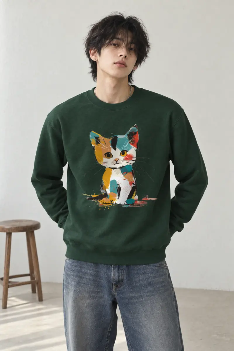 "Calico Color Study" Heavy Blend Unisex Crewneck Sweatshirt