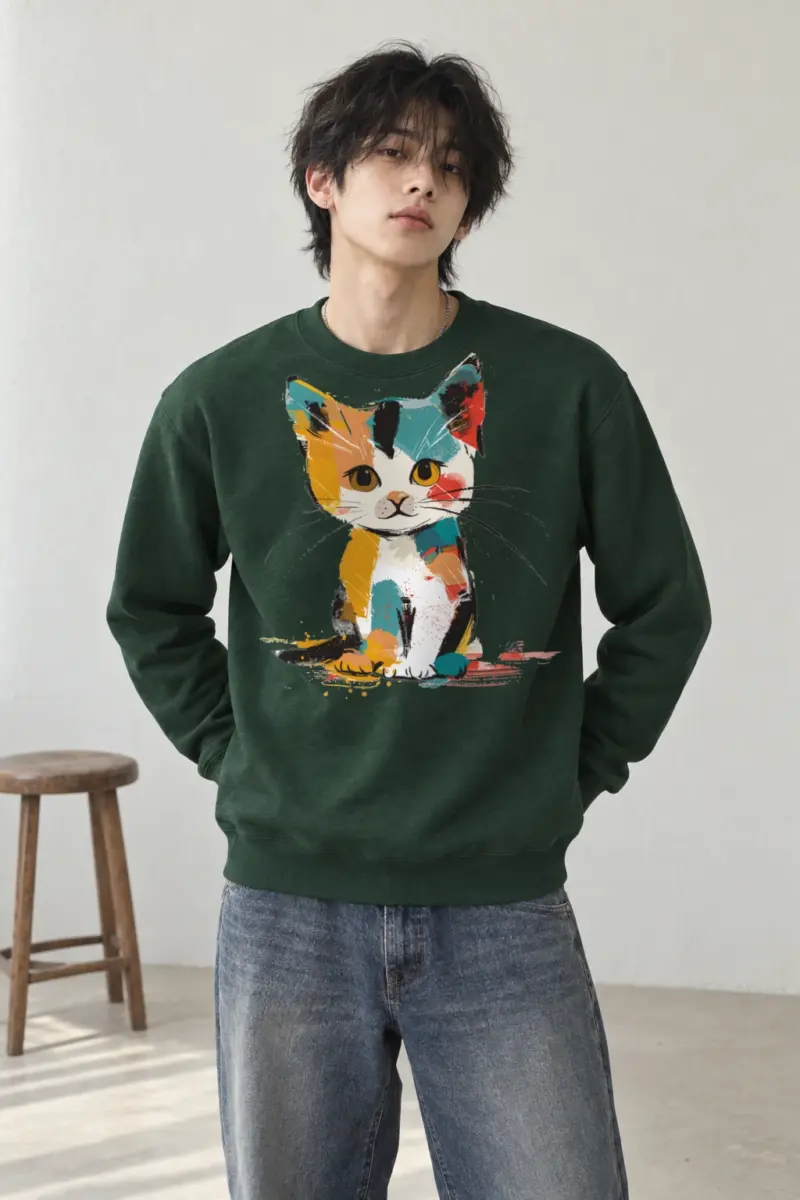 "Calico Color Study" Heavy Blend Unisex Crewneck Sweatshirt