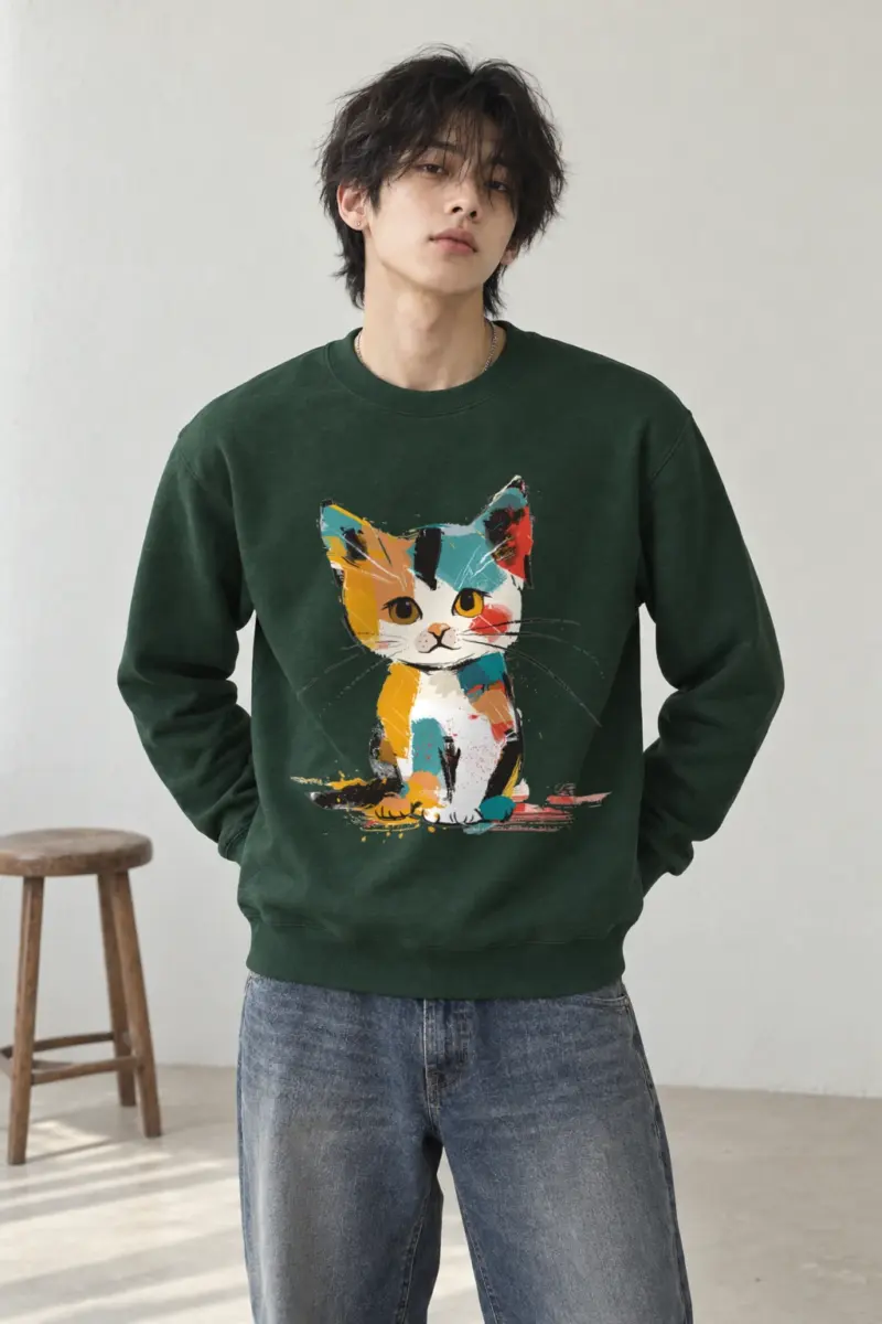 "Calico Color Study" Heavy Blend Unisex Crewneck Sweatshirt