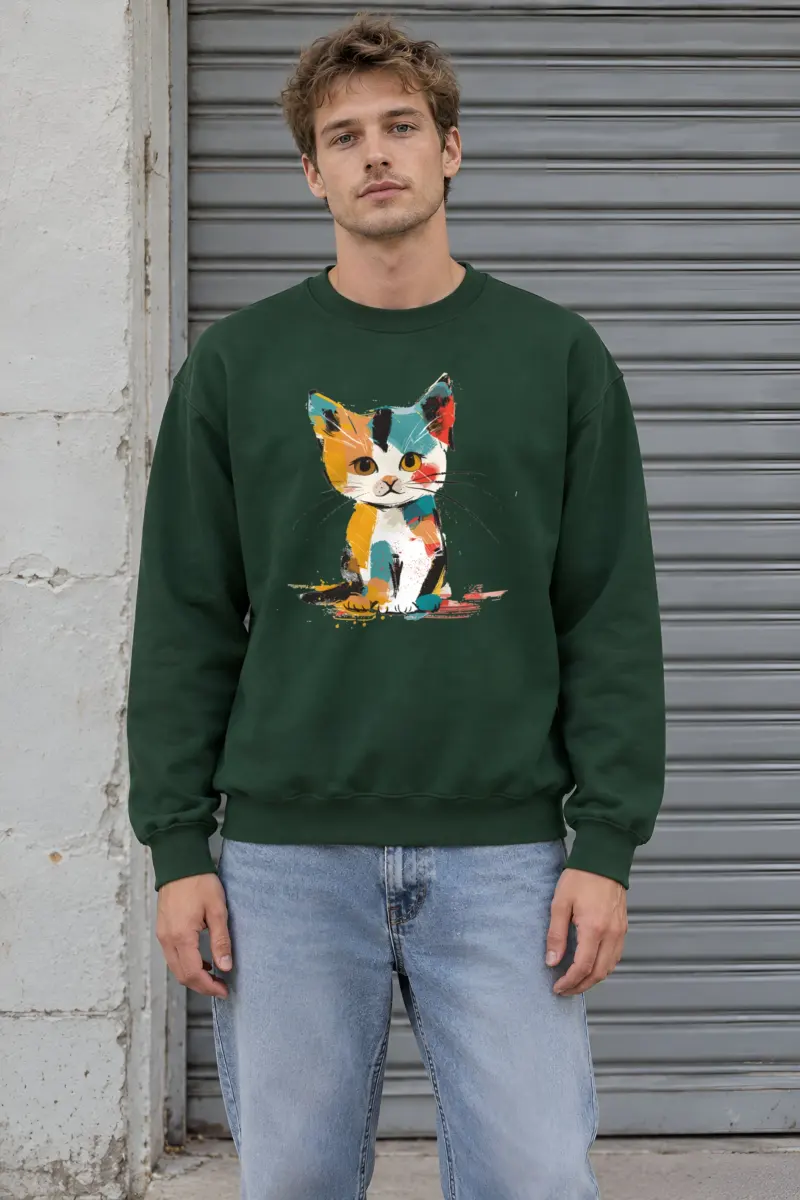 "Calico Color Study" Heavy Blend Unisex Crewneck Sweatshirt