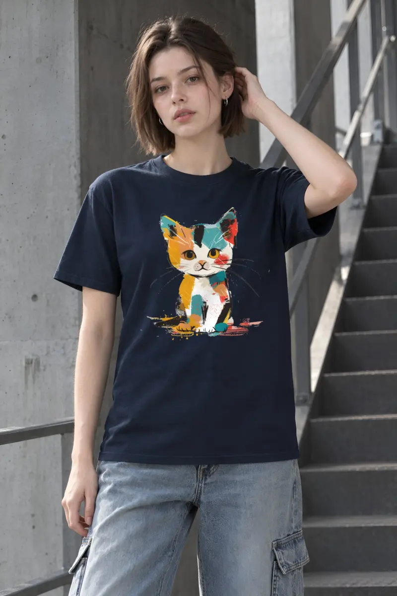 "Calico Color Study" Heavyweight Unisex Crewneck T-shirt