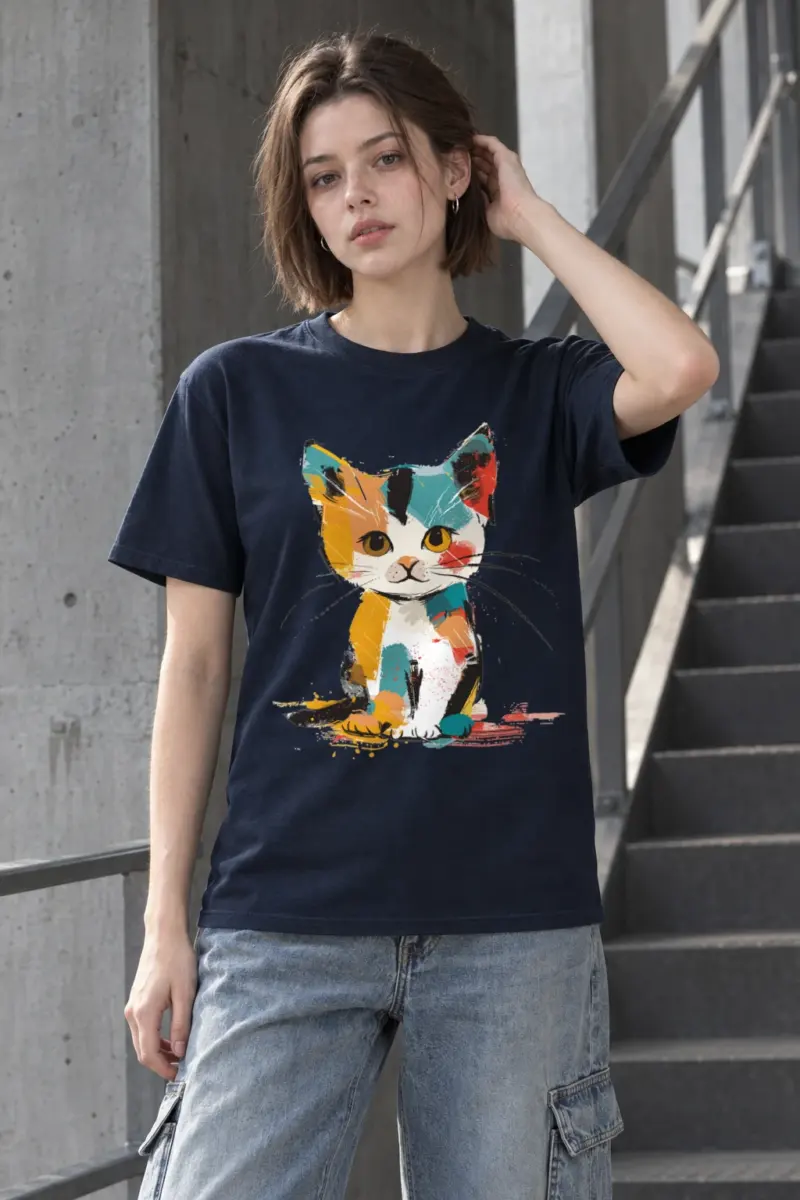 "Calico Color Study" Heavyweight Unisex Crewneck T-shirt