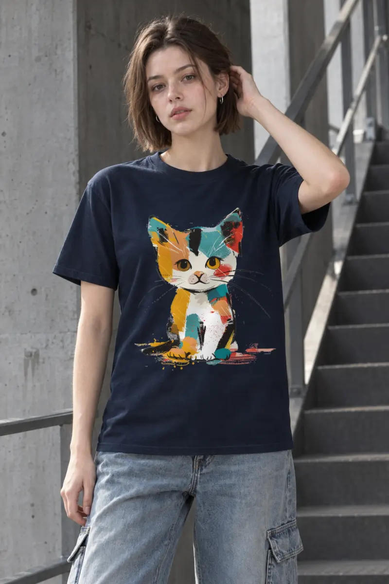 "Calico Color Study" Heavyweight Unisex Crewneck T-shirt