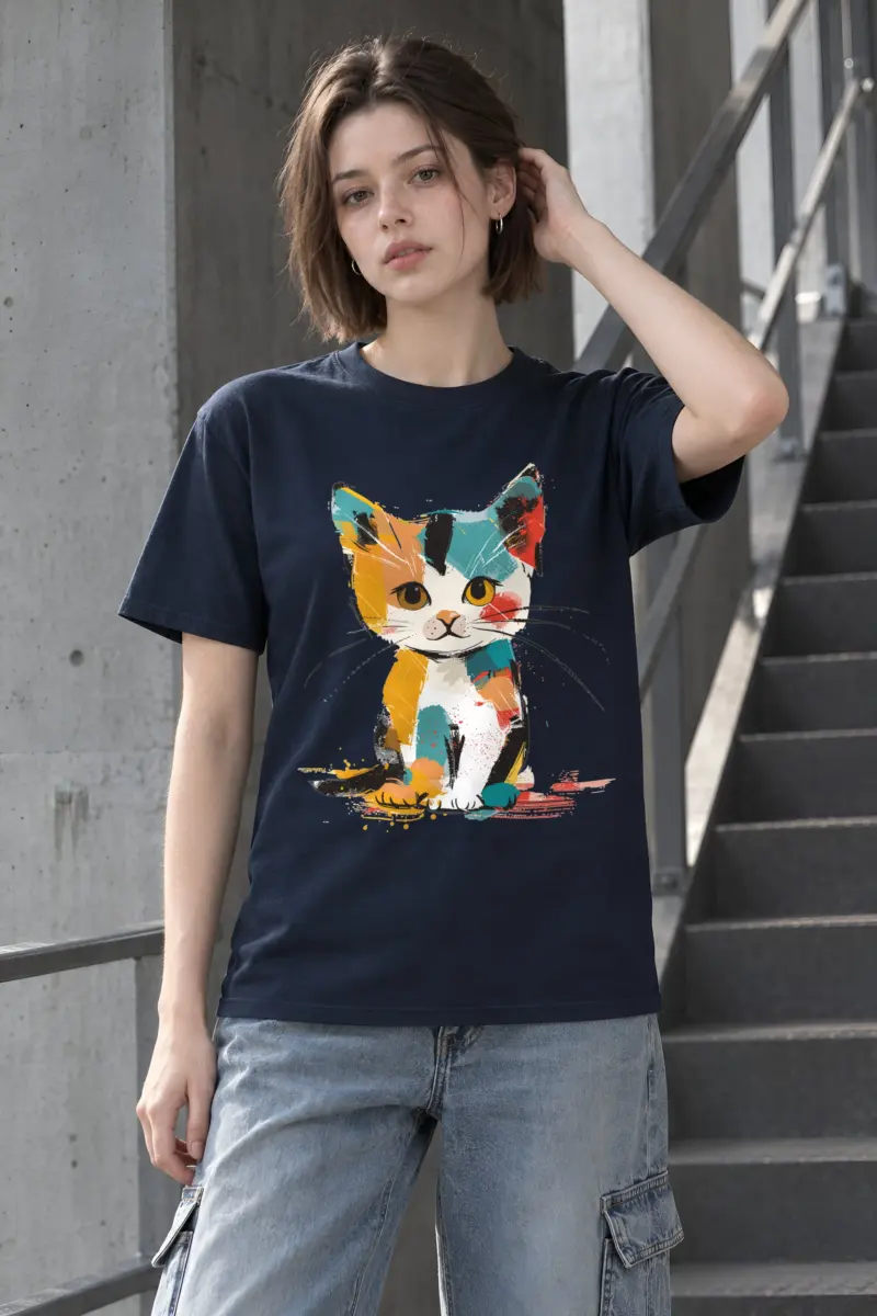 "Calico Color Study" Heavyweight Unisex Crewneck T-shirt