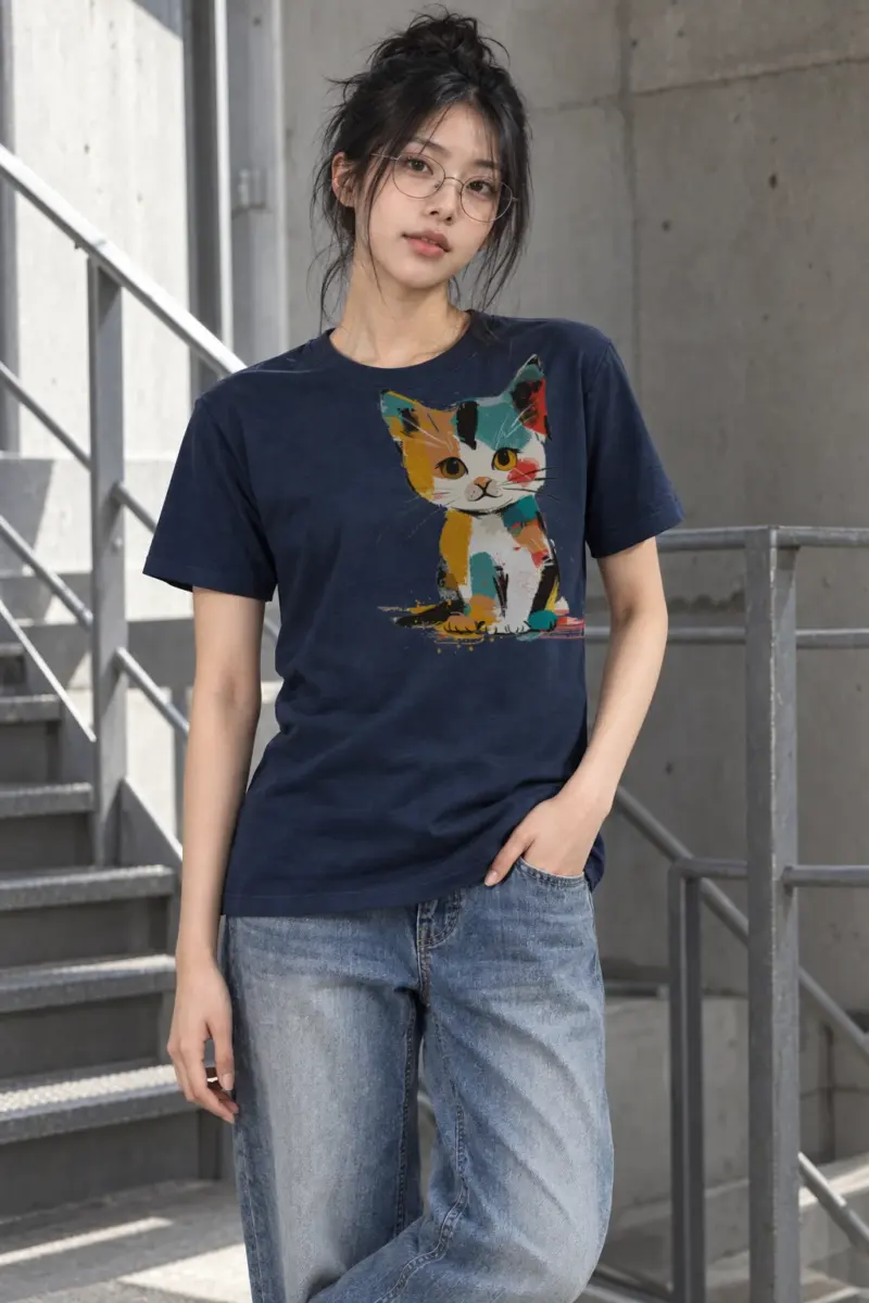 "Calico Color Study" Heavyweight Unisex Crewneck T-shirt