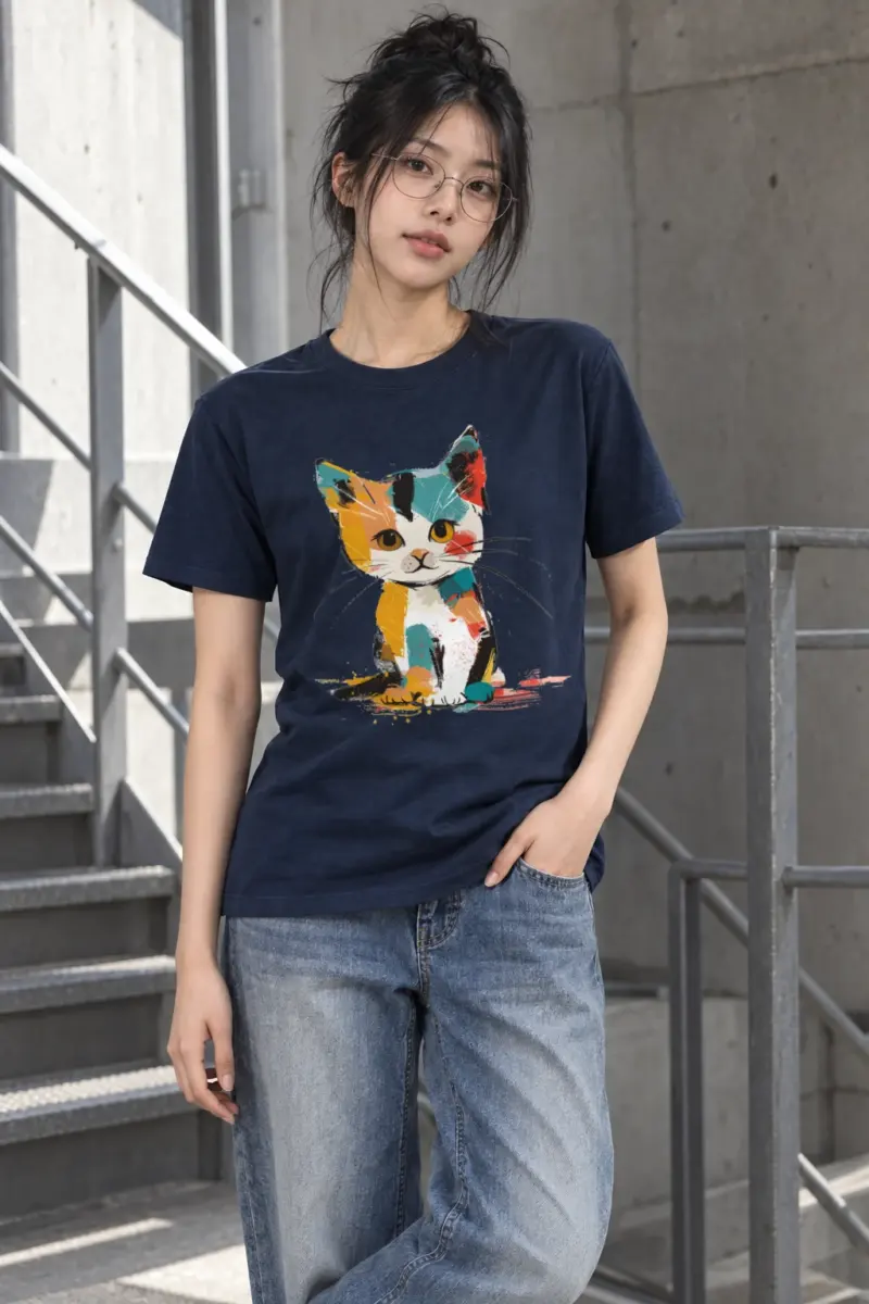 "Calico Color Study" Heavyweight Unisex Crewneck T-shirt