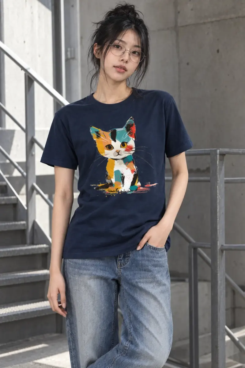 "Calico Color Study" Heavyweight Unisex Crewneck T-shirt