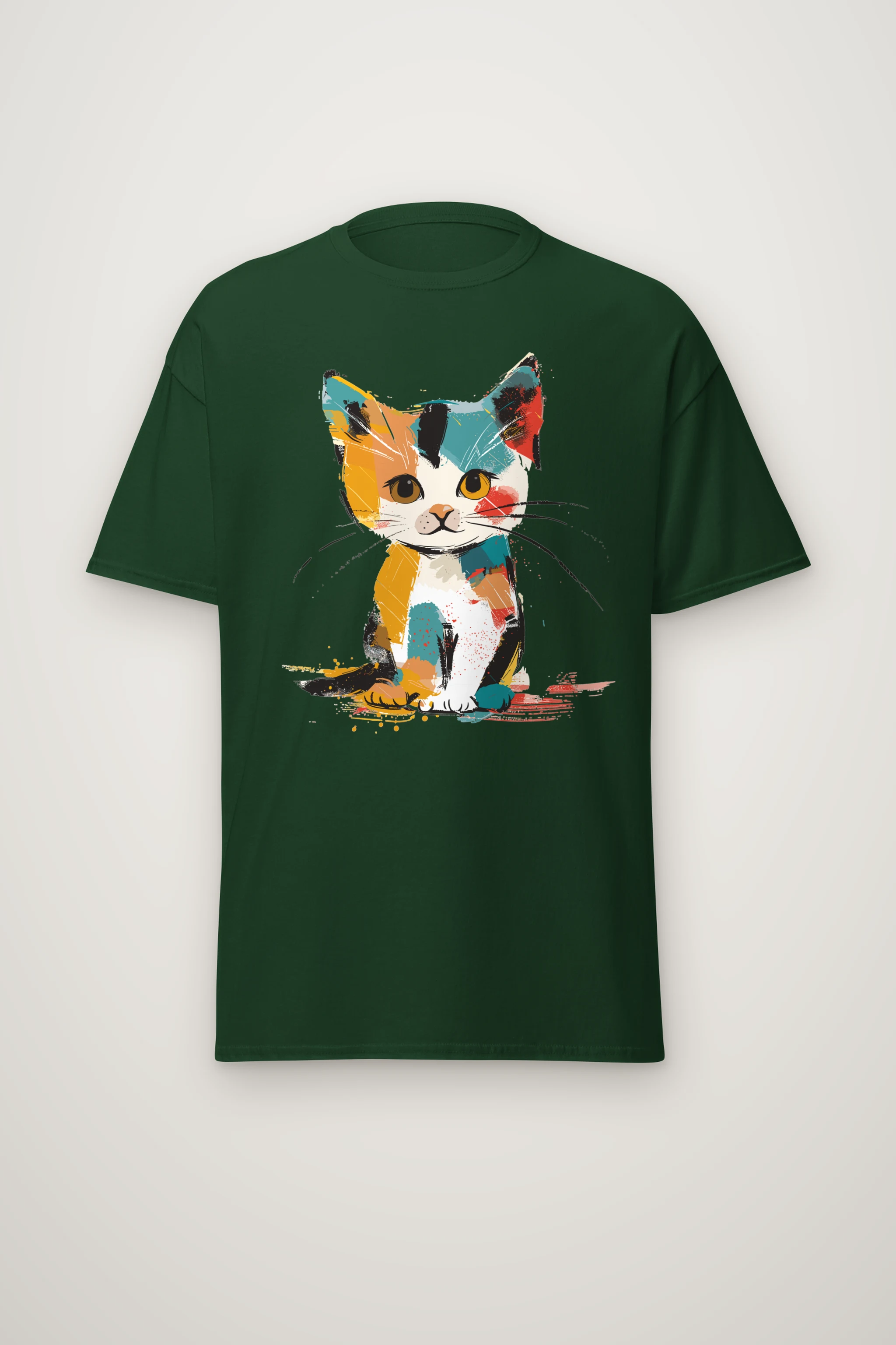"Calico Color Study" Heavyweight Unisex Crewneck T-shirt
