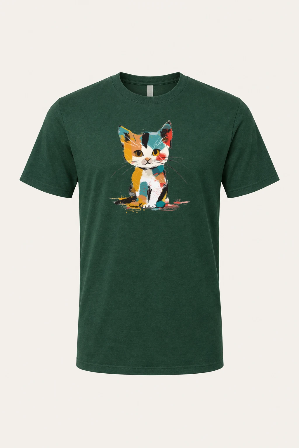 "Calico Color Study" Heavyweight Unisex Crewneck T-shirt | Gildan 5000