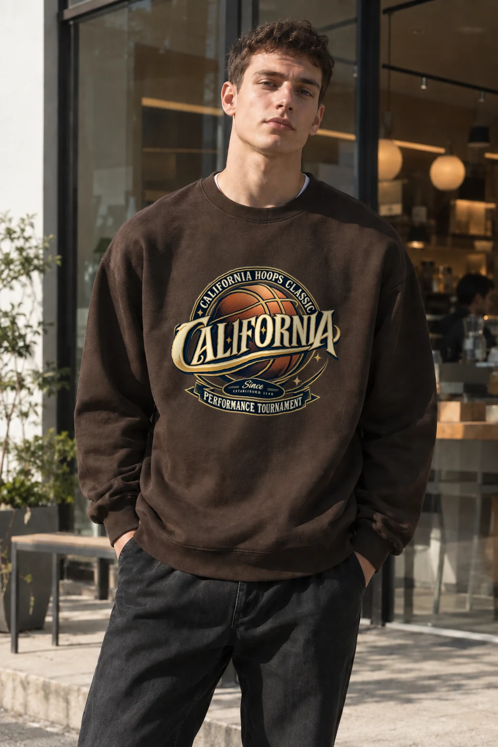 "California Hoops Classic" Heavy Blend Unisex Crewneck Sweatshirt | Gildan 18000