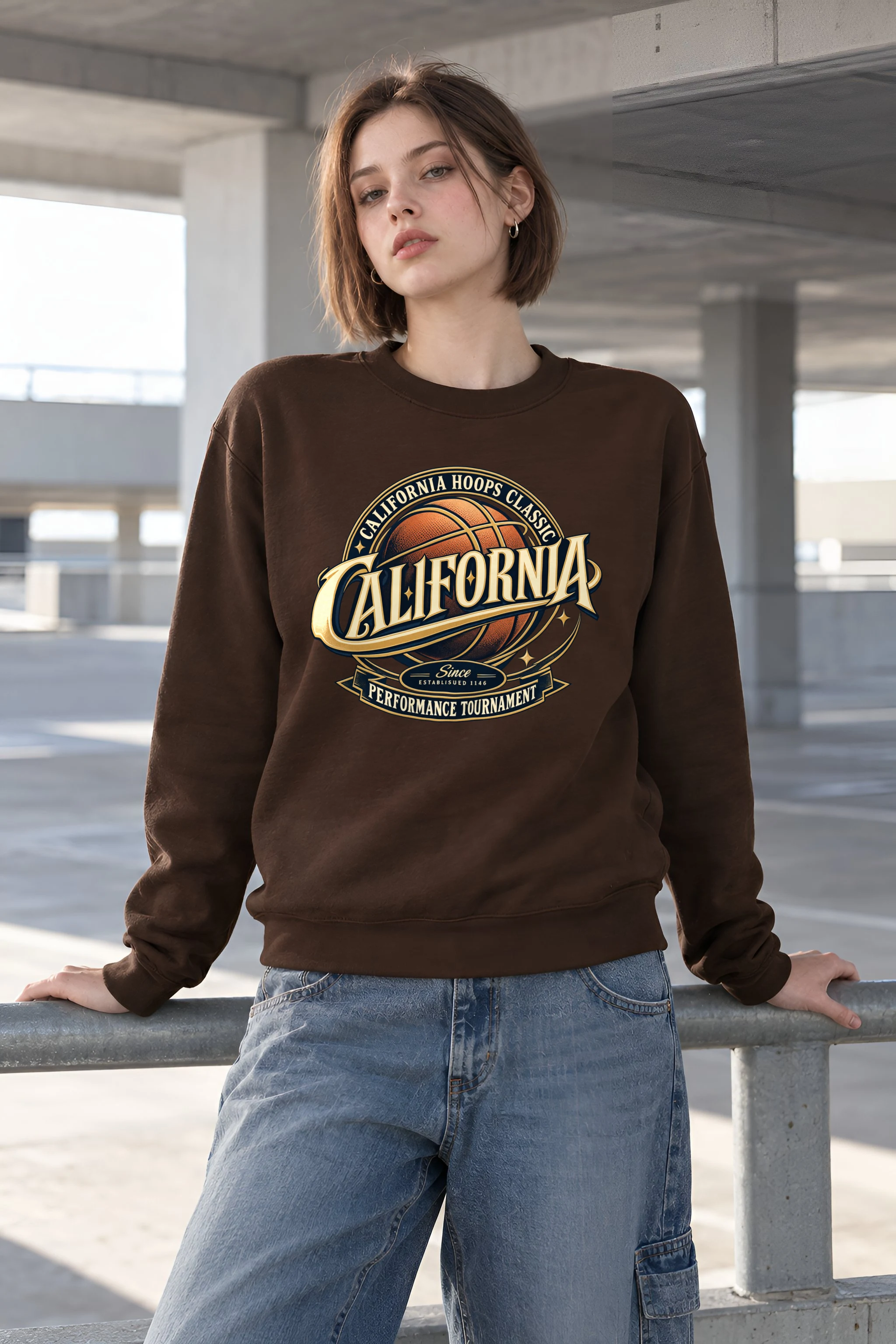 "California Hoops Classic" Heavy Blend Unisex Crewneck Sweatshirt